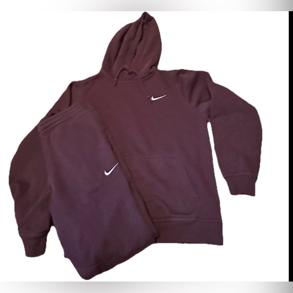 Nike Burgundy Hoodie & Pants Set